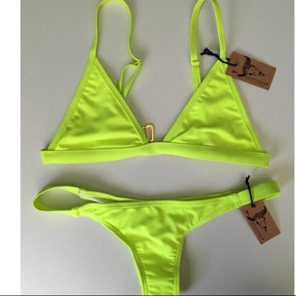 Other - Pepper Blackwood neon green/yellow bikini